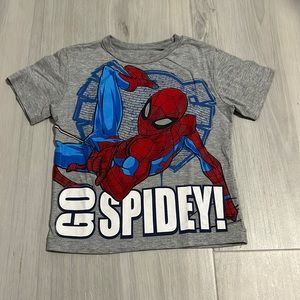 Go Spidey! Grey Boys Toddler Short-Sleeved T-shirt Size 5T Spider-Man Marvel